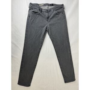 AG Adriano Goldschmied The Stevie Ankle Jeans Slim Straight Gray 32R